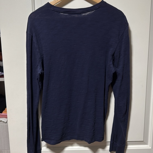 Vince LS slub cotton Henley in blue size small - Picture 5 of 5